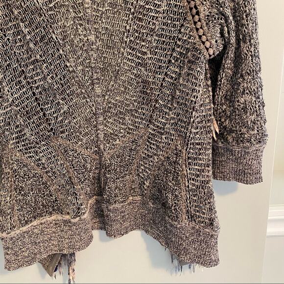 Byron Lars Beauty Mark Gray Silver Fringe Cardigan Sweater 2 - Picture 16 of 16